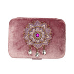Fluwelen tarotdoos lila met Mandala (11x15,5x5 cm)