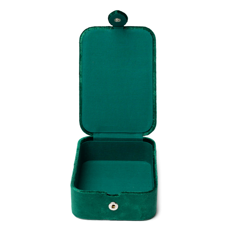 Fluwelen tarotdoos groen met tarot oog (11x15,5x5 cm)