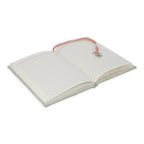 Fluwelen notitieboek bloemen, mintgroen (20x15 cm)