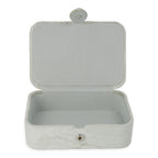 Fluwelen tarotdoos mintgroen met bloemen (11x15,5x5 cm)