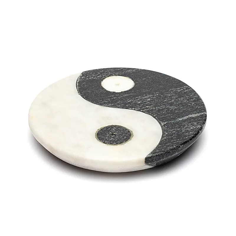 Wierookbrander zeepsteen Yin Yang (10 cm)