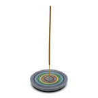 Wierookbrander zeepsteen zwart Regenboog (10 cm)