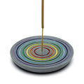 Wierookbrander zeepsteen zwart Regenboog (10 cm)
