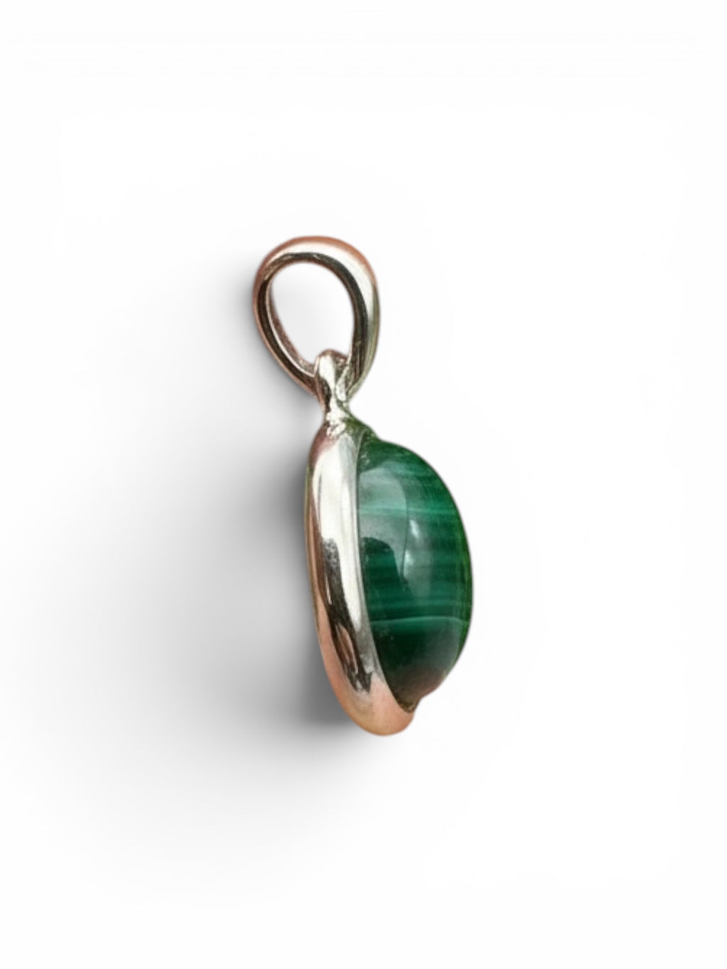 925er Sterlingsilber | Malachit-Anhänger (insgesamt 17 mm) von KEY LIME STORE