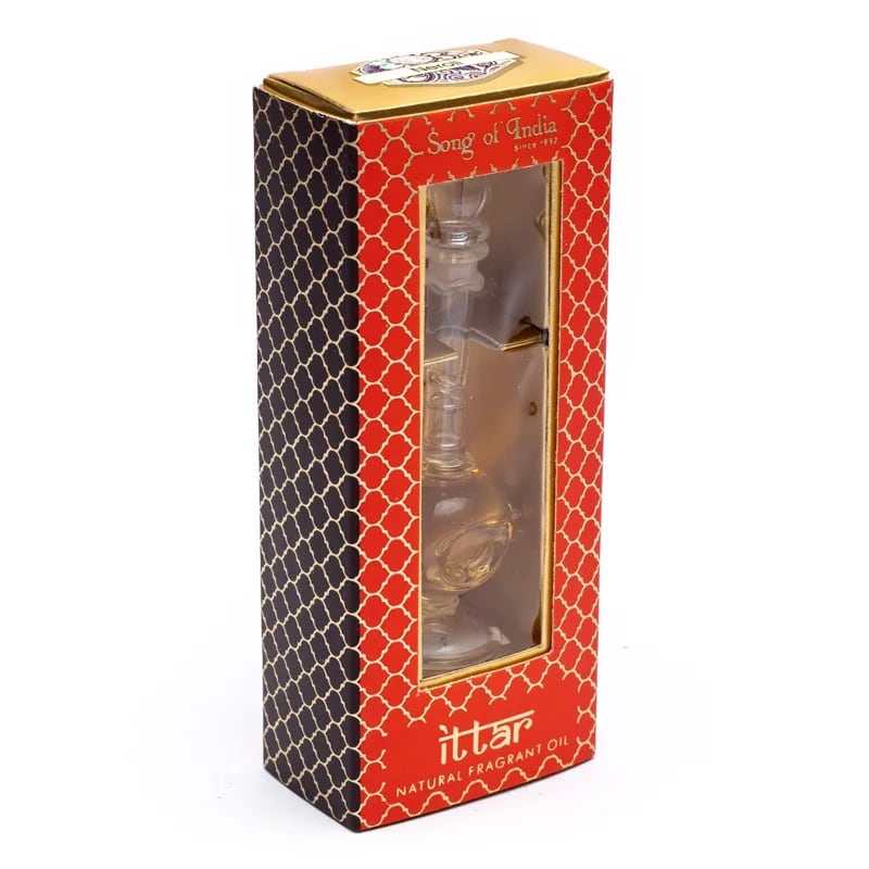 Rozen geurolie in handgeblazen flesje (5 ml)