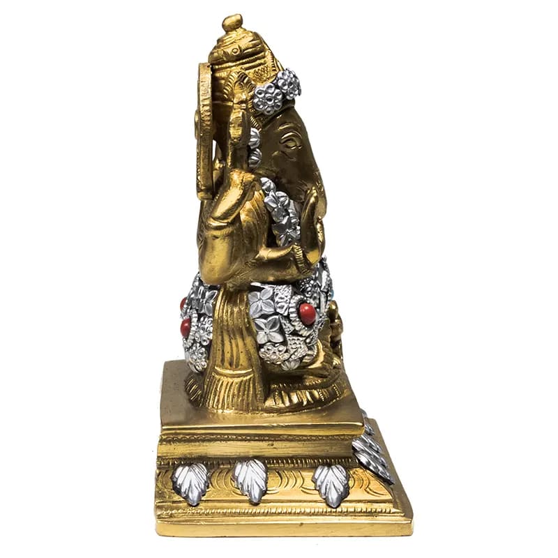 Ganesha beeld messing (14 cm, 1310 gr)