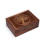 Engraved Tree of Life Tarot Box (17.5 x 13 x 6.5 cm)
