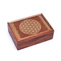 Flower of Life Engraved Tarot Box (17.5 x 13 x 6.5 cm)