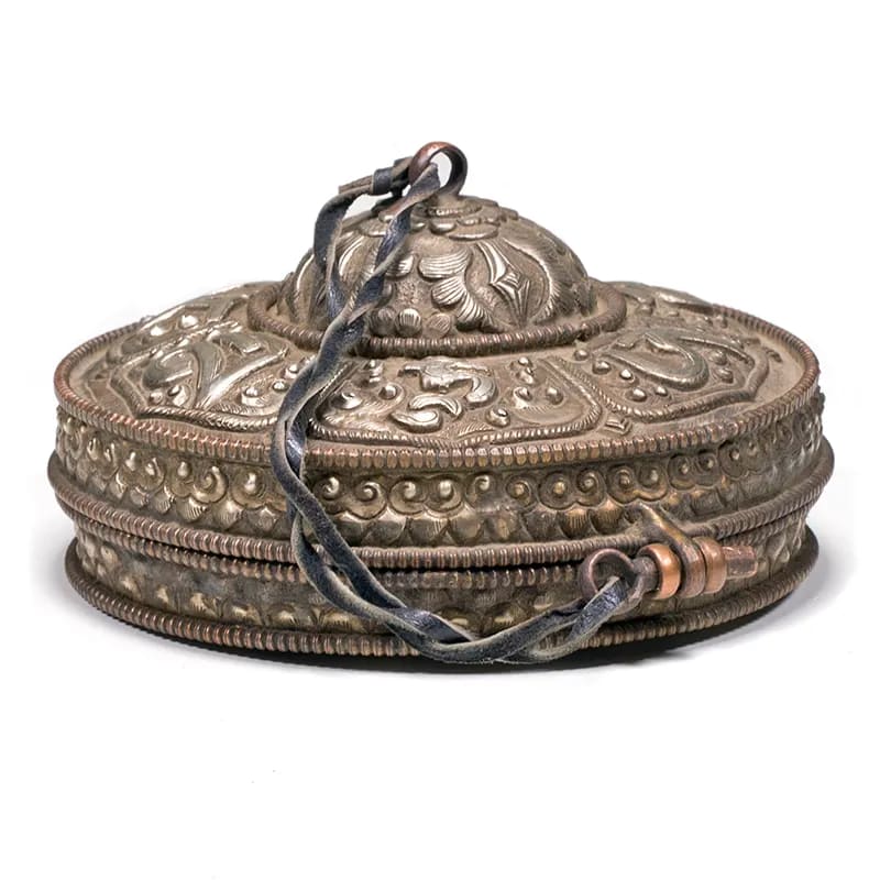 Luxe set van Tibetaanse Tingsha en houder (11 cm)