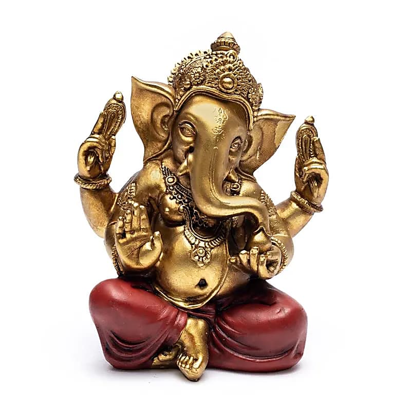 Ganesha beeld goud (458 g, 14.3x10.5x17.7 cm)