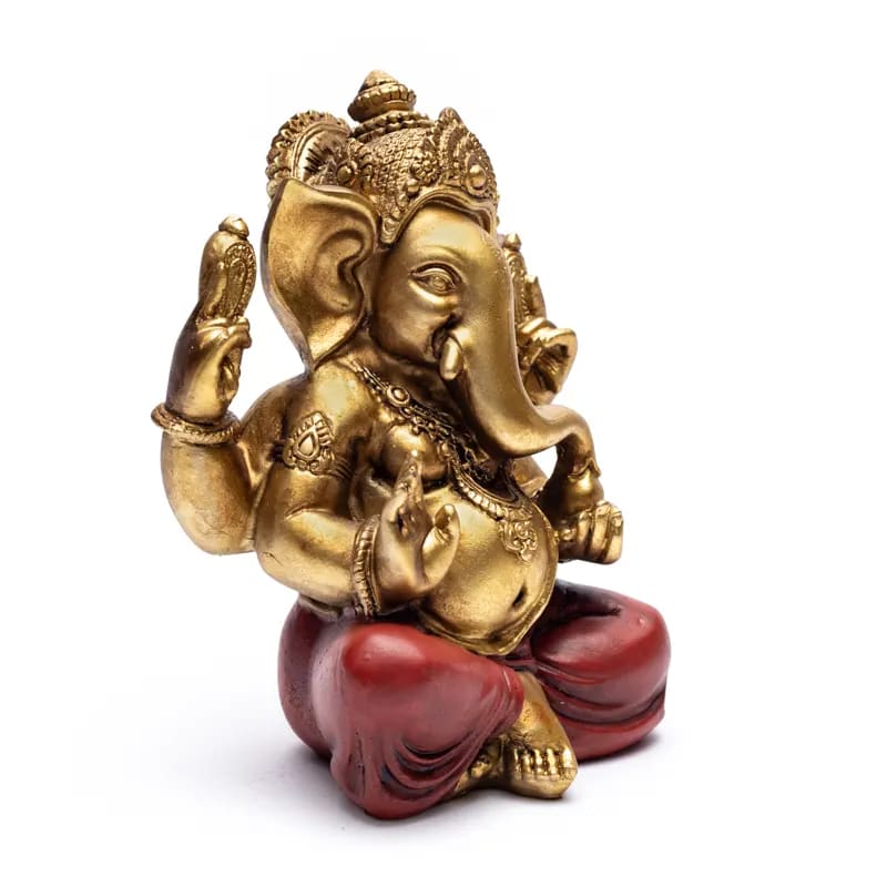 Ganesha beeld goud (458 g, 14.3x10.5x17.7 cm)