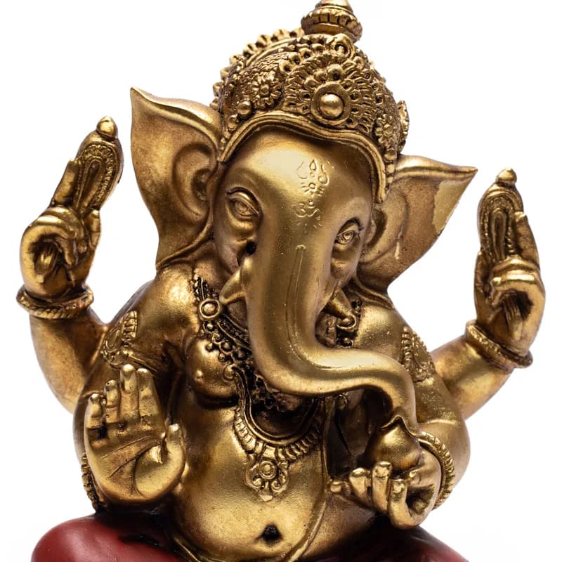 Ganesha beeld goud (458 g, 14.3x10.5x17.7 cm)