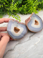 Agaat geode 2 helften van dezelfde steen