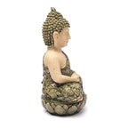 Boeddha beeld mozaïek meditatie groen (19x14x25,5 cm)