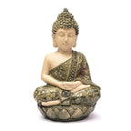 Boeddha beeld mozaïek meditatie groen (19x14x25,5 cm)