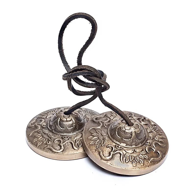 Tibetaanse Tingsha Ohm lotus (260g; 7cm)