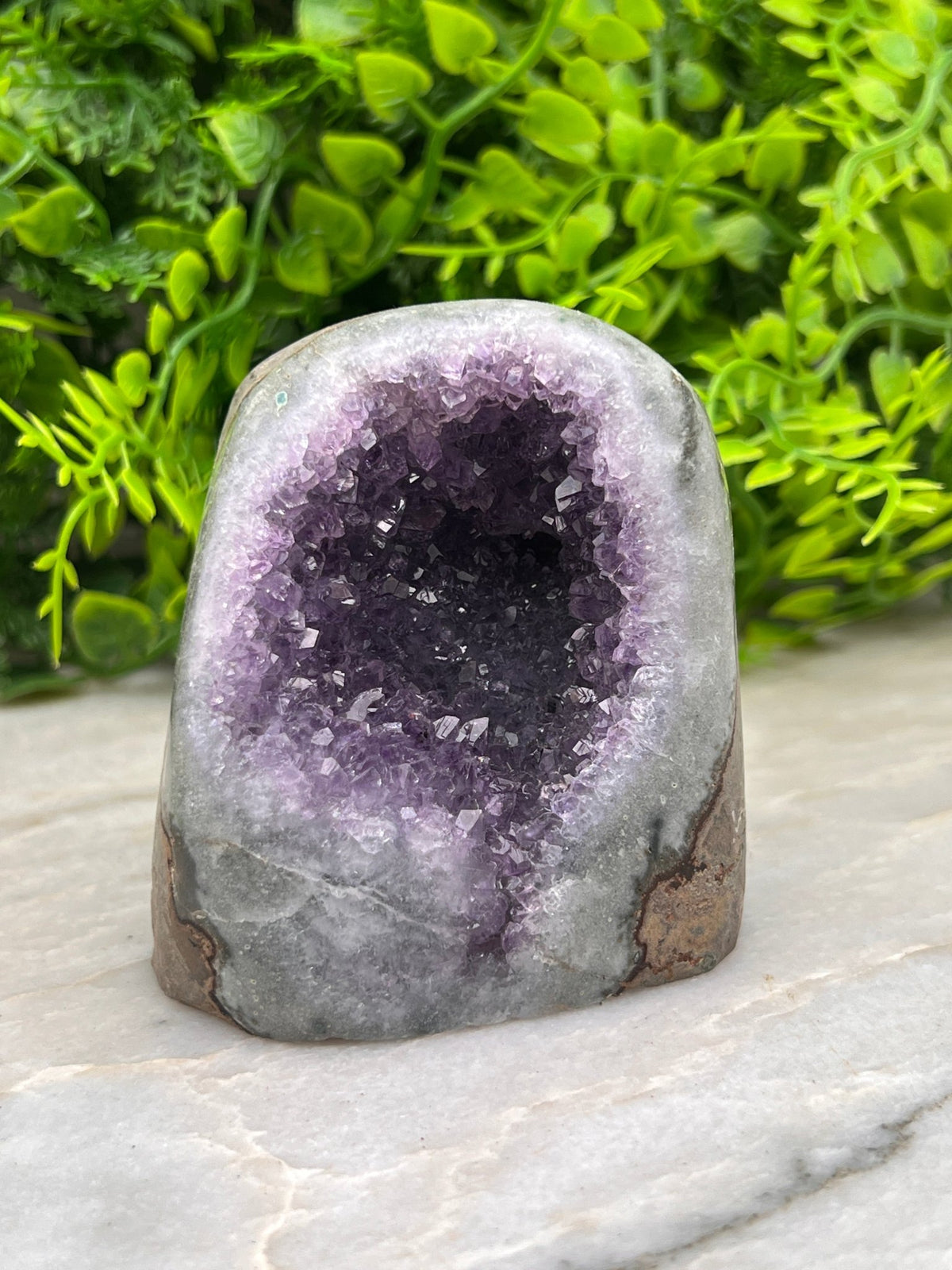 Amethist geode cut base by KEY LIME STORE