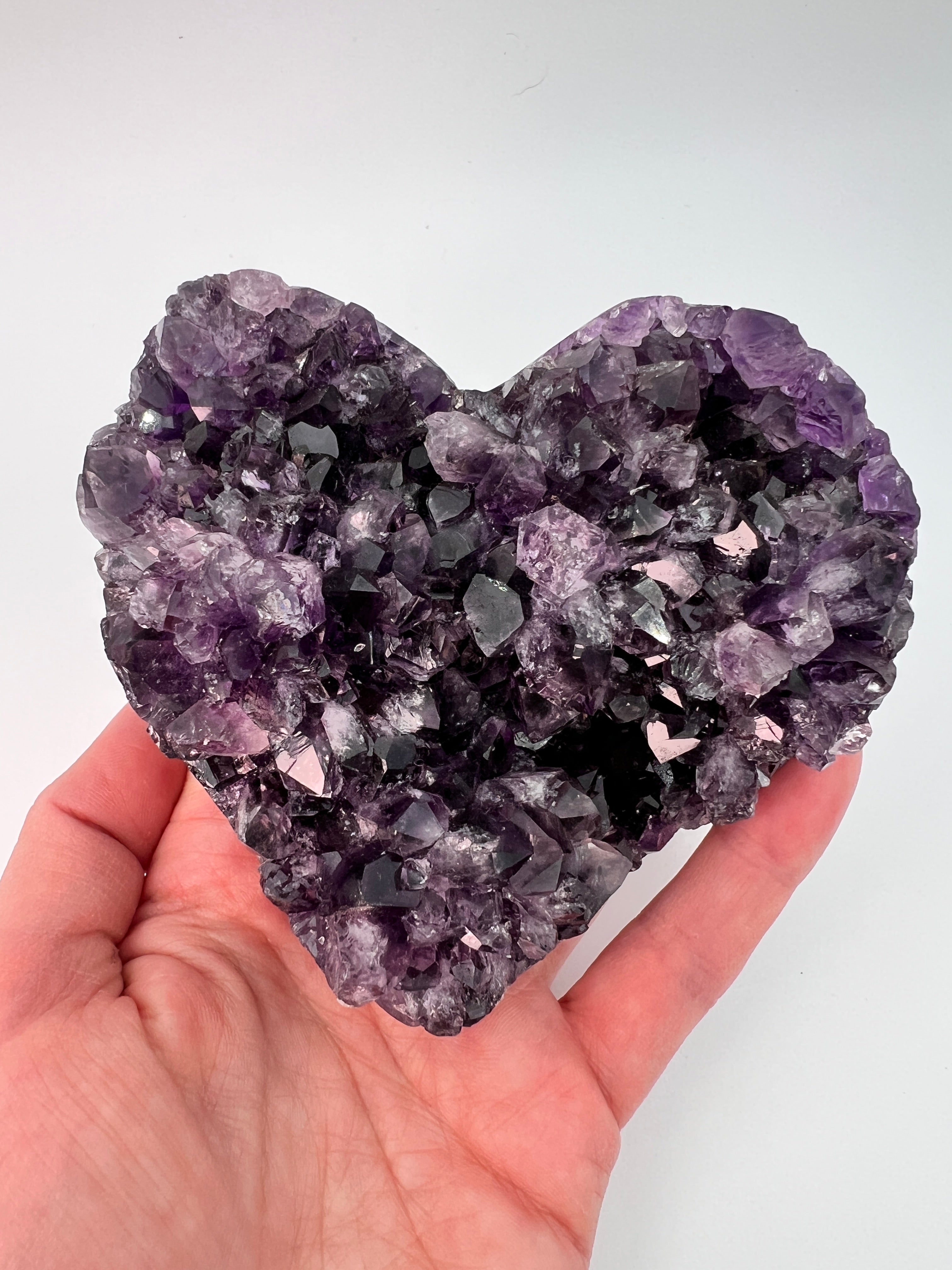 Groot amethist hart – hoge kwaliteit - 0.522 kg