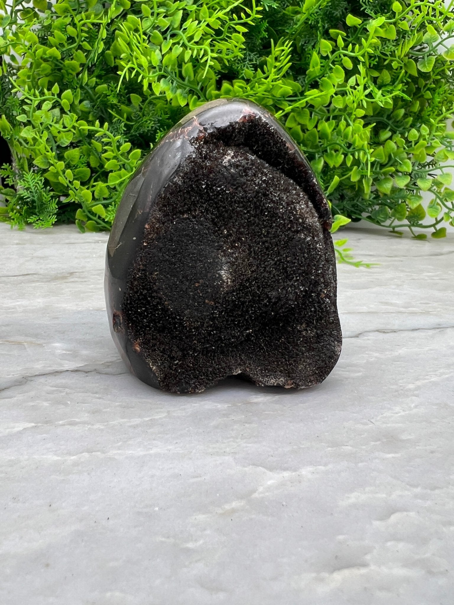 Druzy-Septarie, eiförmig geschliffen, mit Sockel (532 Gramm) von KEY LIME STORE