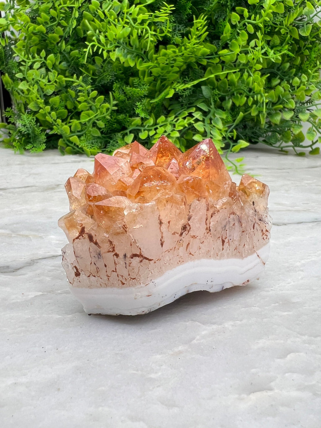 Citrin (gebrannter Amethyst) – Cluster (8 cm) von KEY LIME STORE