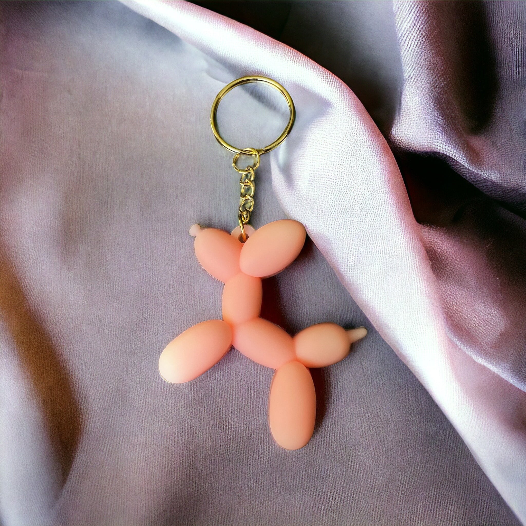 Schlüsselanhänger mit rosa Ballontier