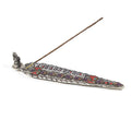 Ganesha wierookbrander bladvorm gekleurd (22x4.5x3 cm; 65 g)