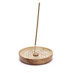 Wierookbrander Bloem des Levens mangohout (12,5x12,5x2,5 cm)
