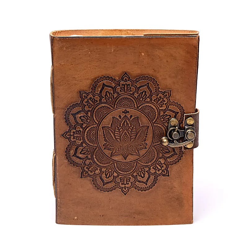 Mandala Notebook, Faux Leather Cover (18x13 cm)