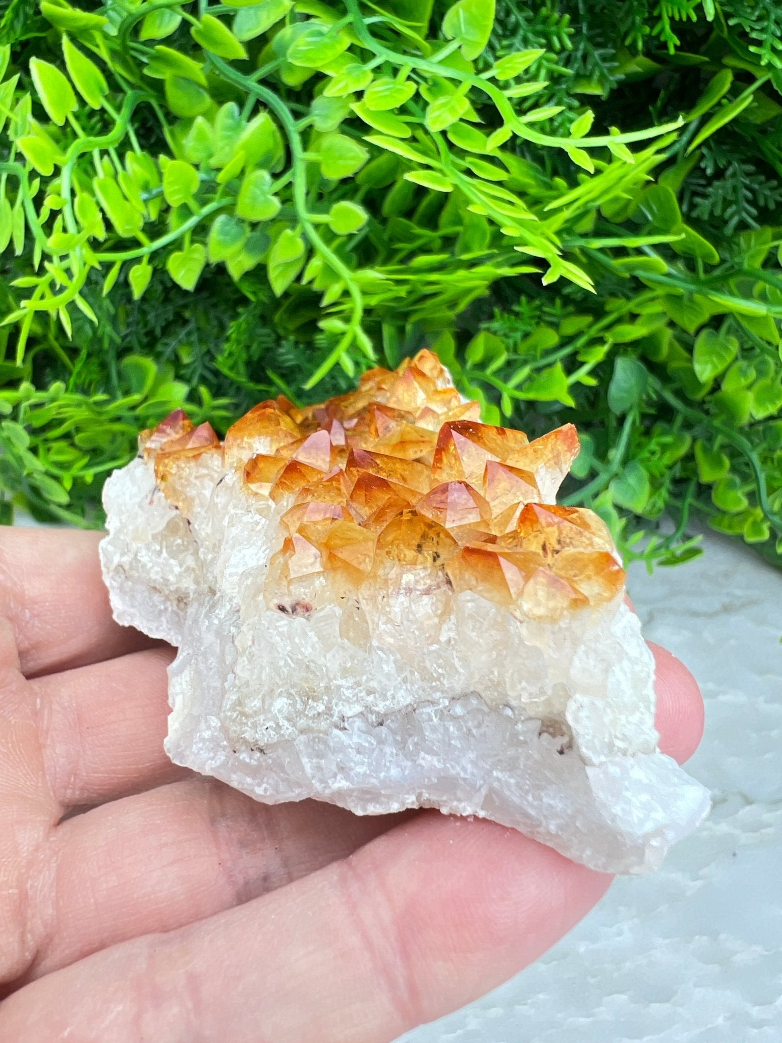 Citrin (gebrannter Amethyst) – Cluster (9 cm) von KEY LIME STORE