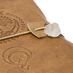 Tree of Life Notebook, Faux Leather Cover with Rock Crystal (18x13 cm)