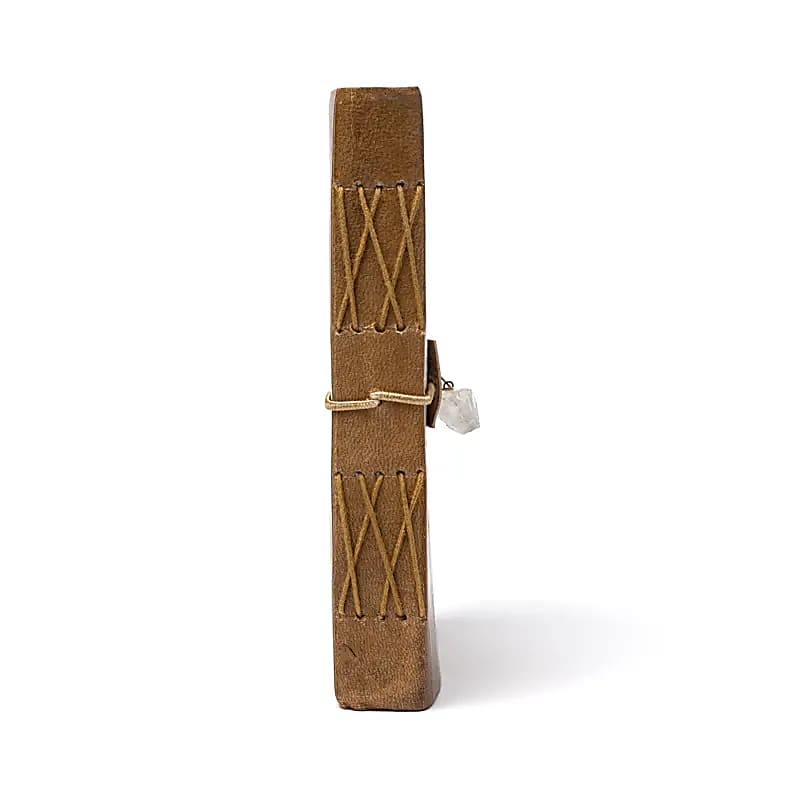 Tree of Life Notebook, Faux Leather Cover with Rock Crystal (18x13 cm)