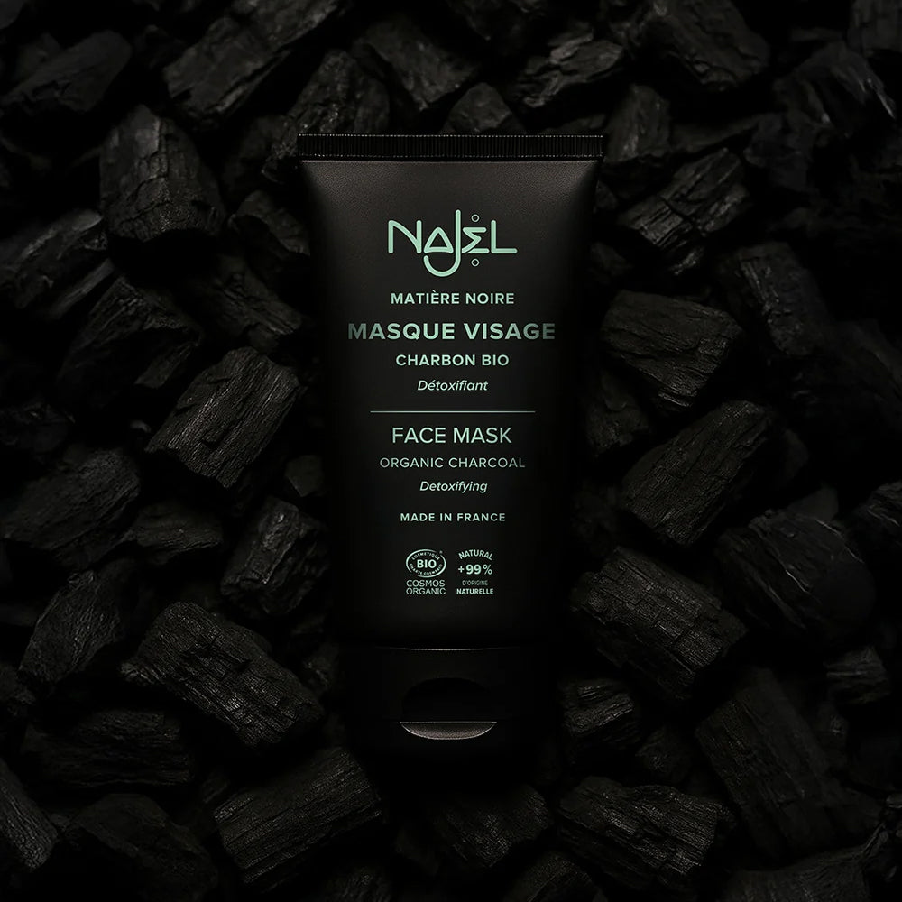 Houtskool gezichtsmasker Najel reinigend BIO (75 ml)