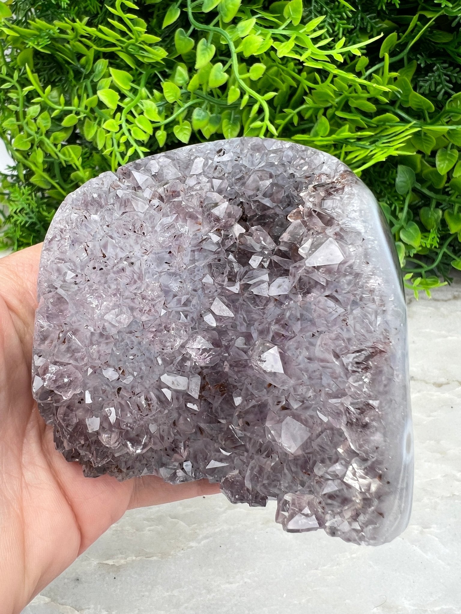 Agaat met Amethist cut base (420 gram) by KEY LIME STORE