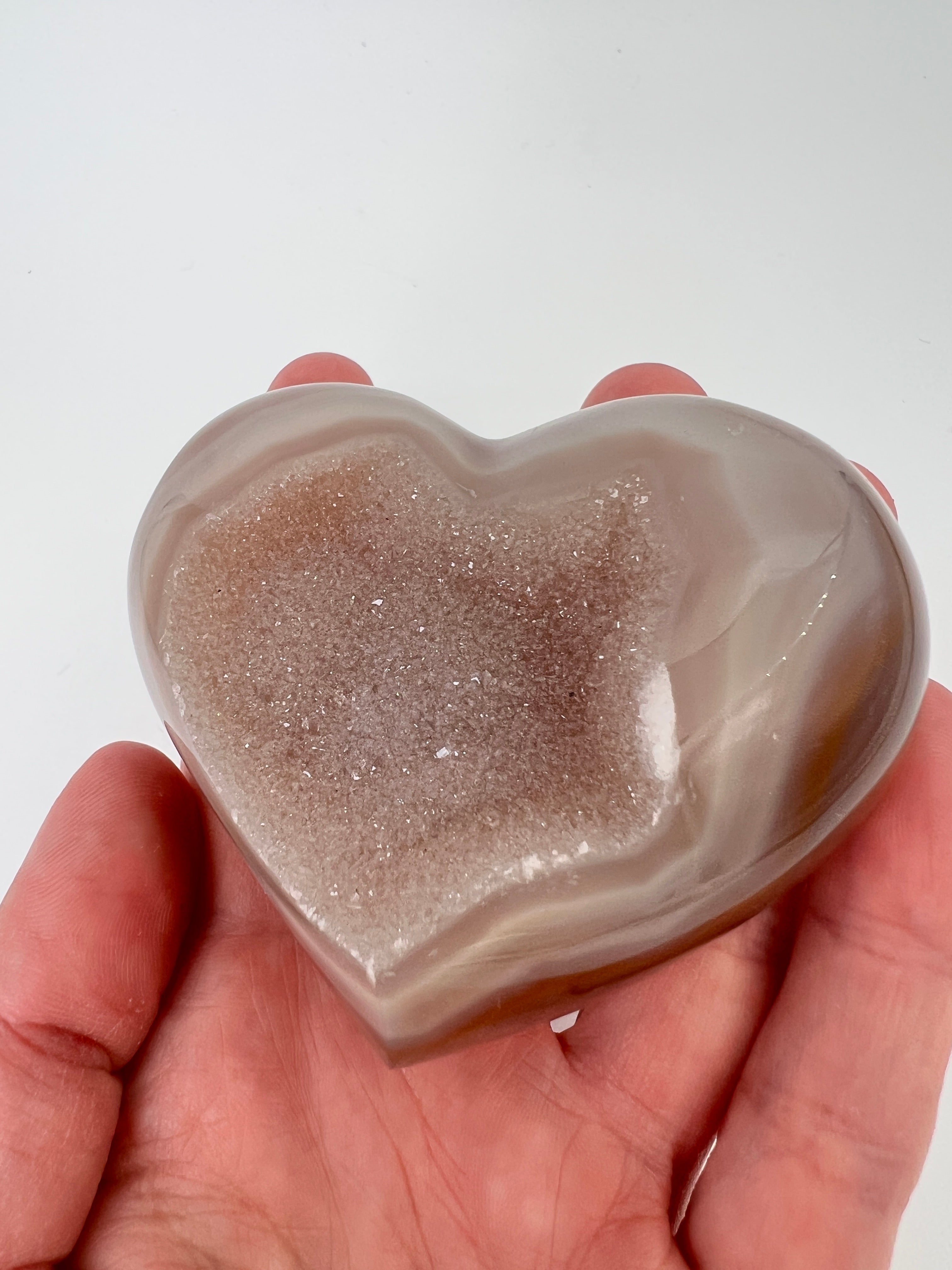 Agaat druze hart 0.183 kg