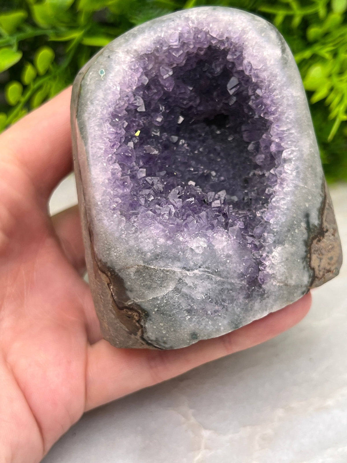 Amethist geode cut base by KEY LIME STORE