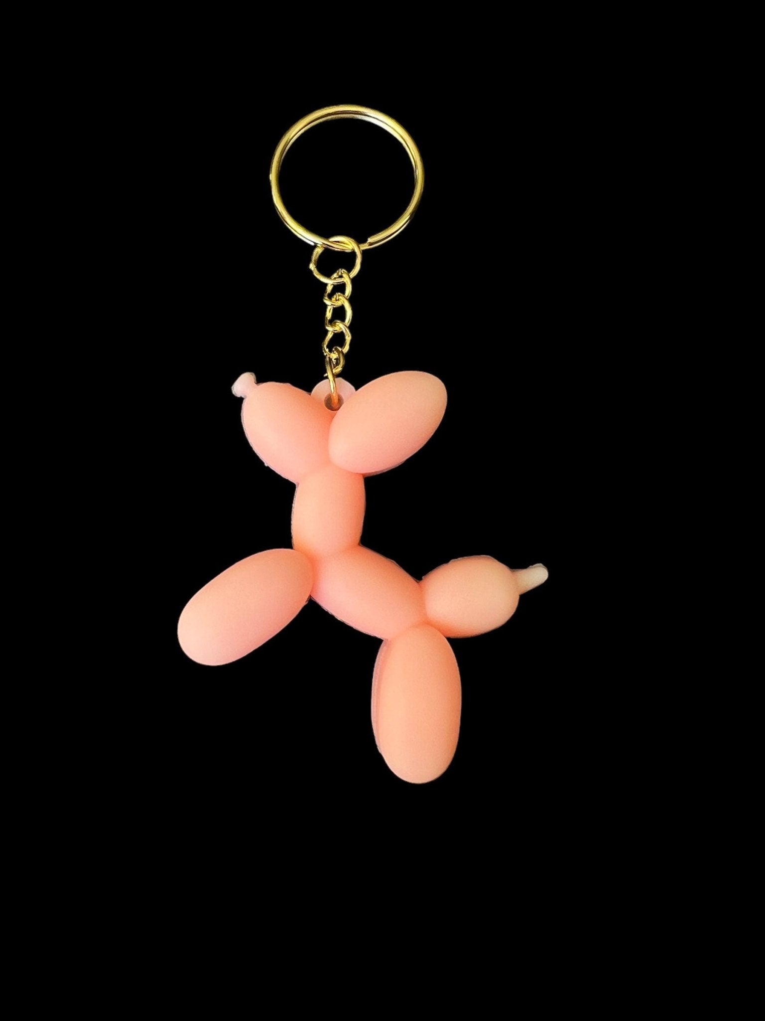 Balloon animal pink keychain by KEY LIME STORE