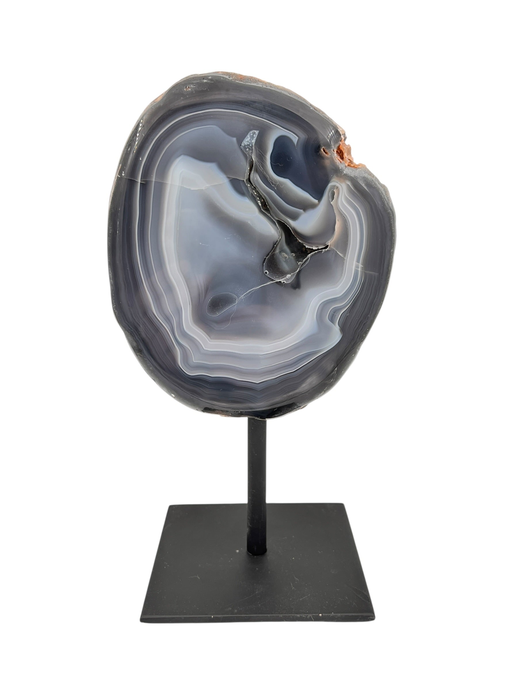 Halve agaat op standaard 1.615 kg