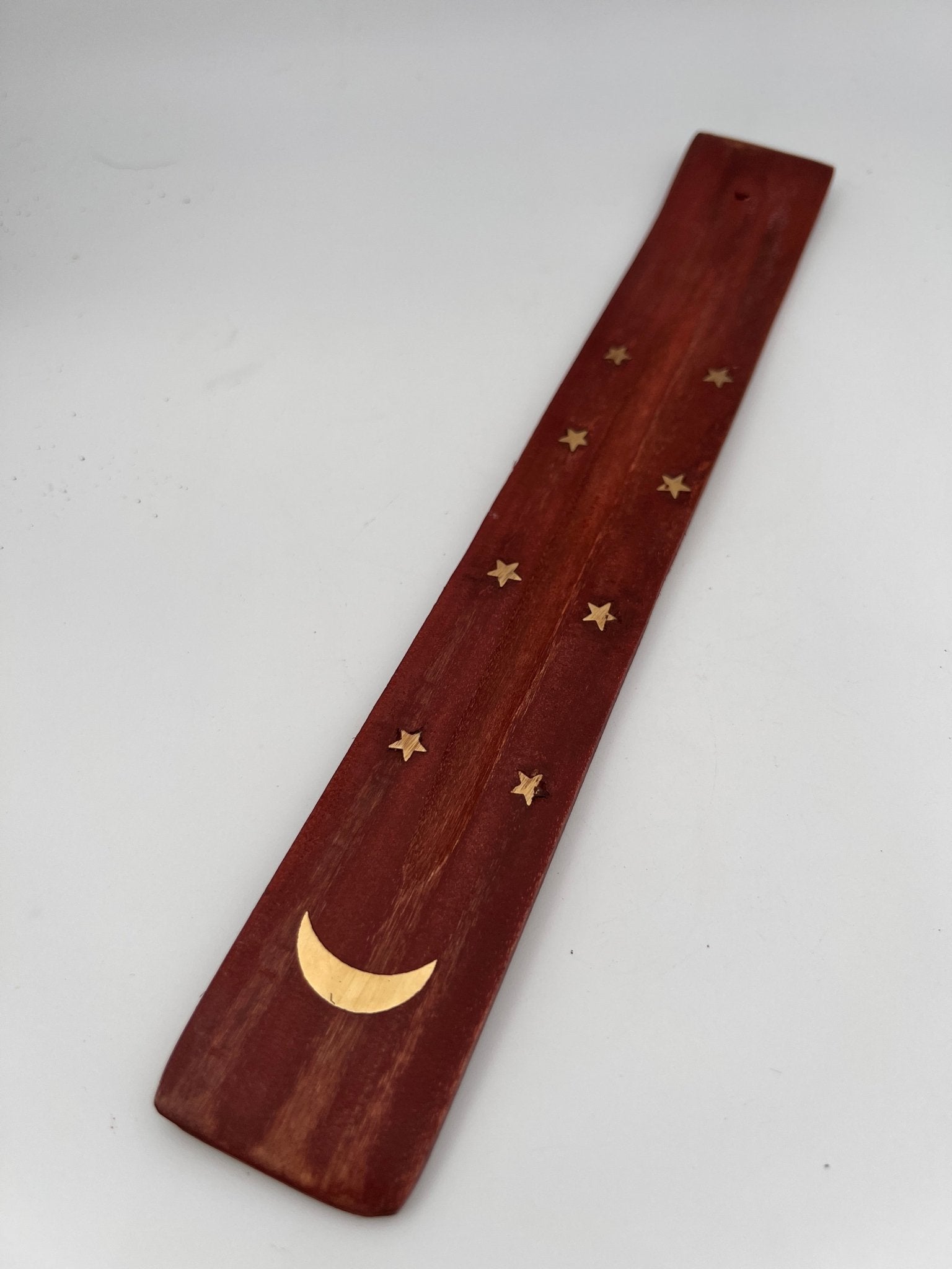 Wierookhouder hout metaal ingelegd by KEY LIME STORE