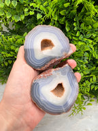 Agaat geode 2 helften van dezelfde steen