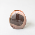 a single, round, brown and black stone or gemstone, which appears to be a natural stone or gemstone.