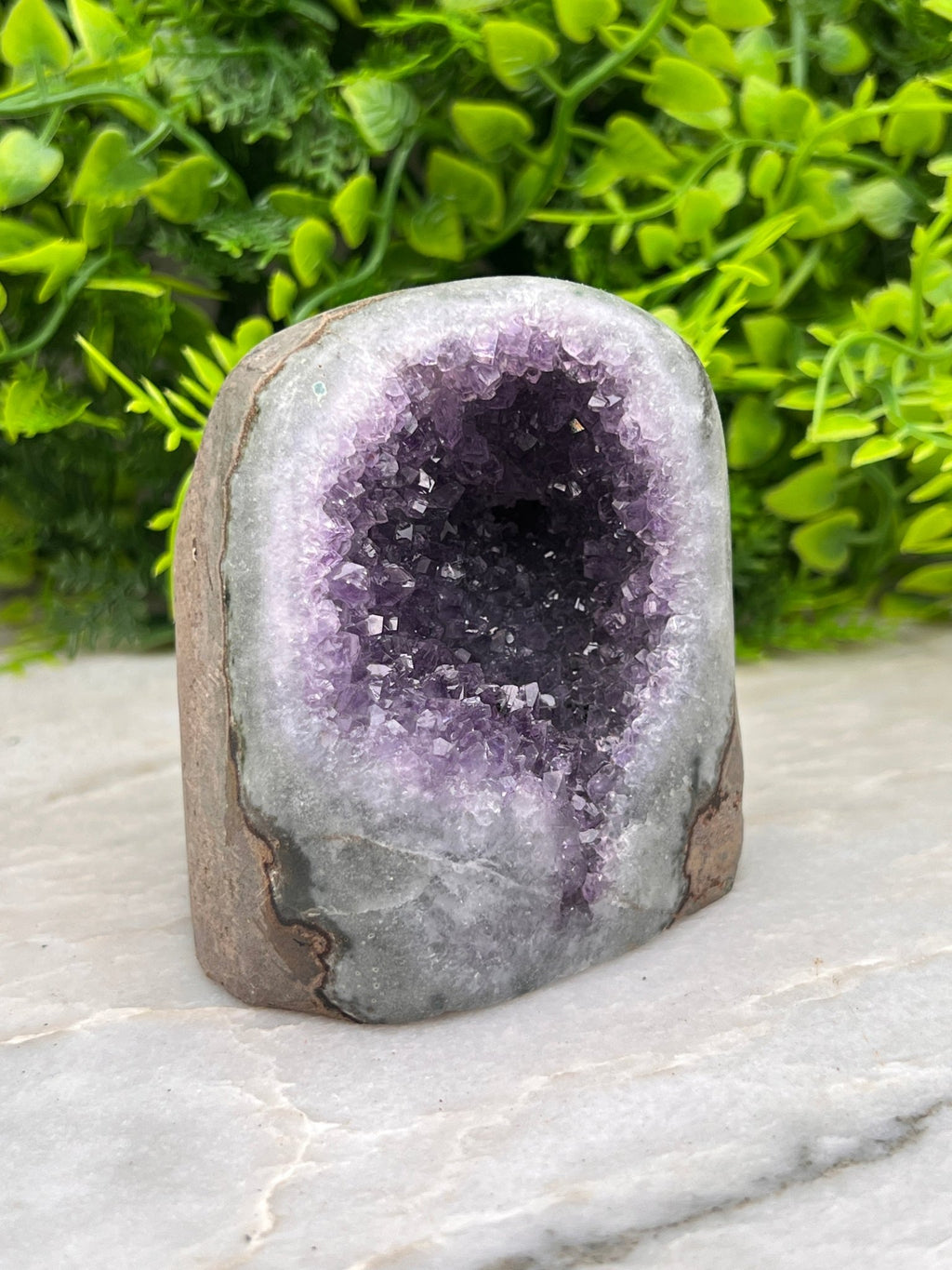 Amethist geode cut base by KEY LIME STORE