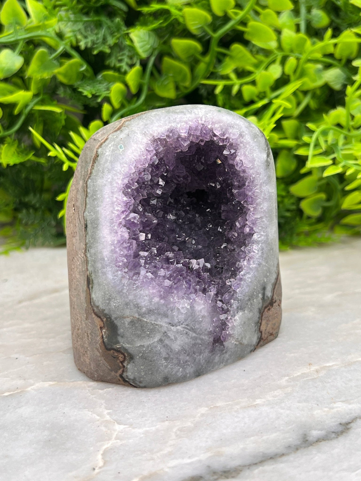 Amethist geode cut base by KEY LIME STORE