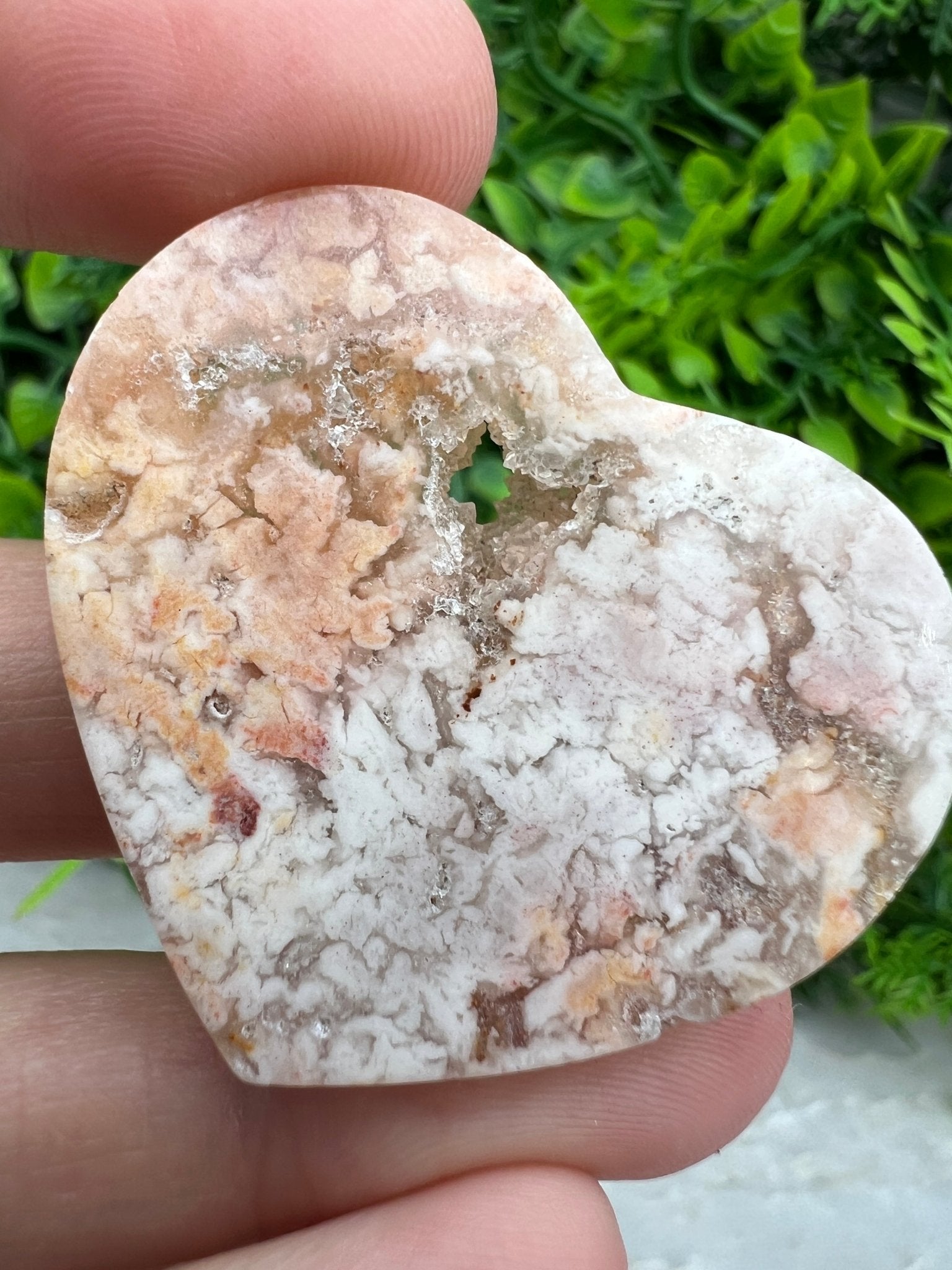 Druzy-Blumenachat-Herz (4 cm) von KEY LIME STORE