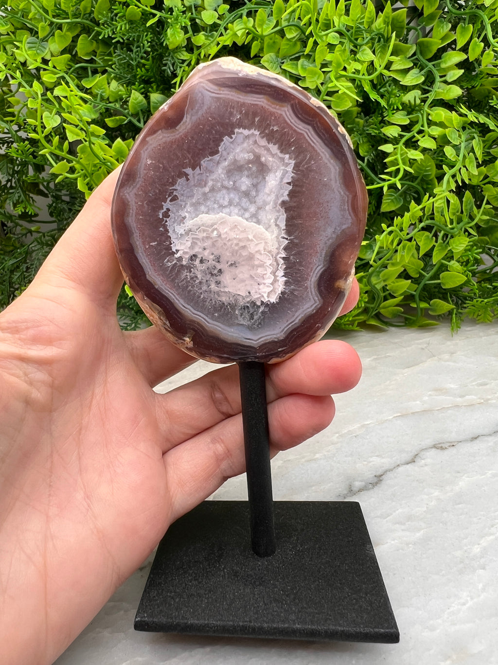 Agaat op standaard (14 cm)
