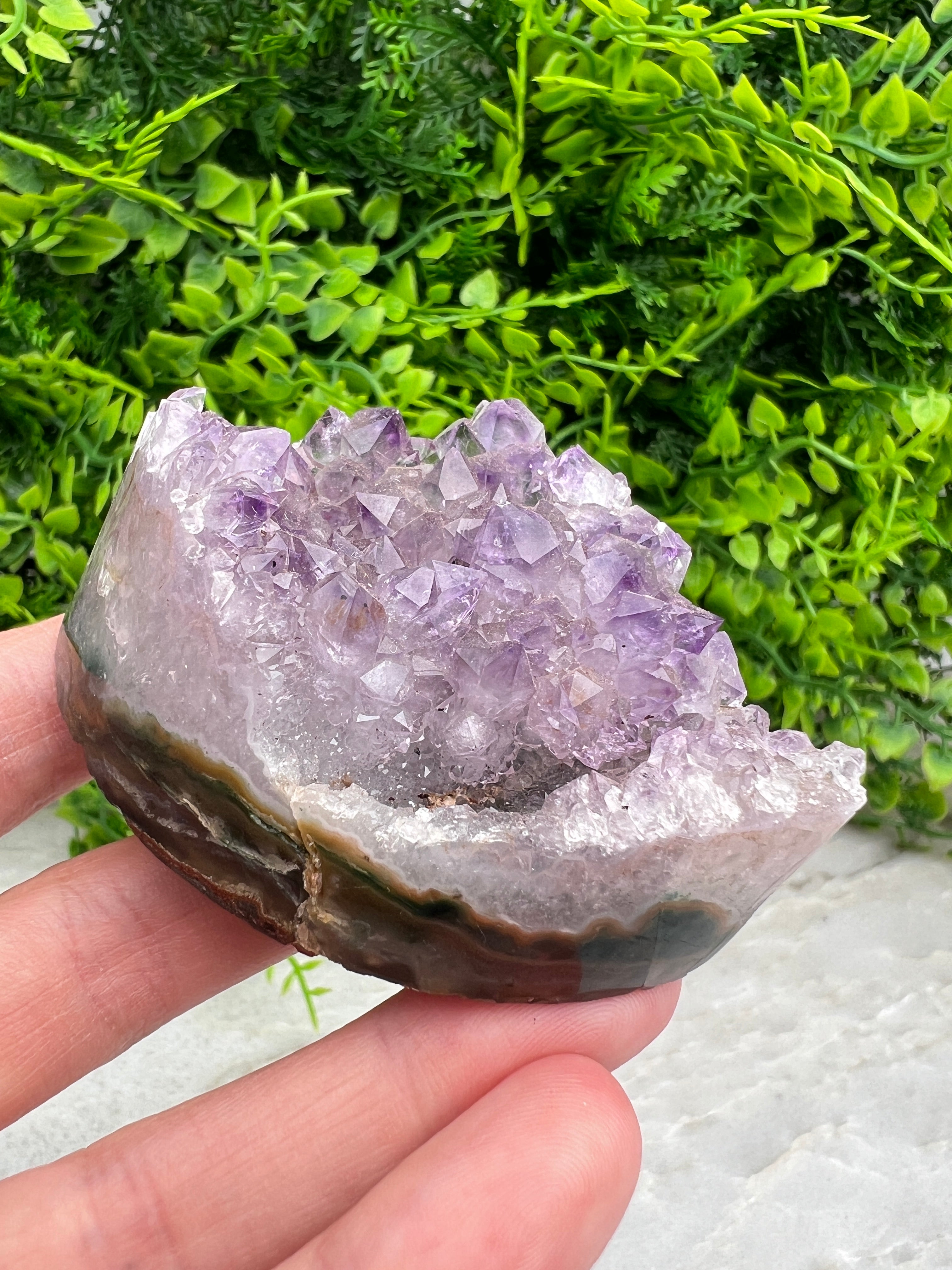 Amethist cluster ellips gepolijst (6 cm)