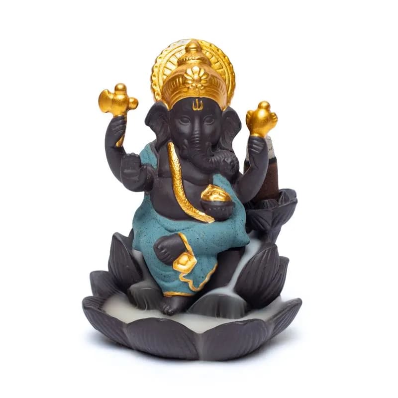 Backflow wierookbrander Ganesha (9x8x12cm) waterval