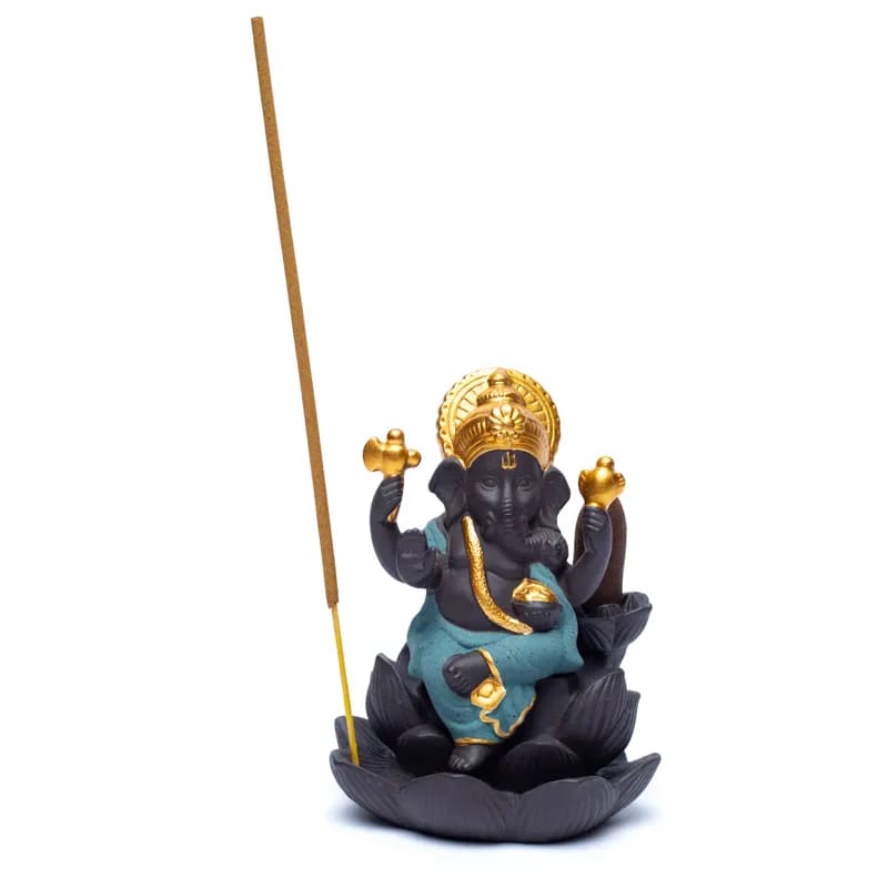 Backflow wierookbrander Ganesha (9x8x12cm) waterval
