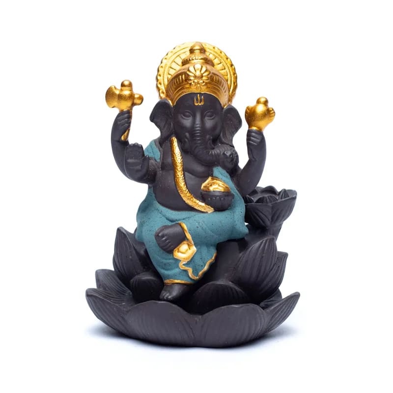 Backflow wierookbrander Ganesha (9x8x12cm) waterval