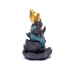 Backflow wierookbrander Ganesha (9x8x12cm) waterval