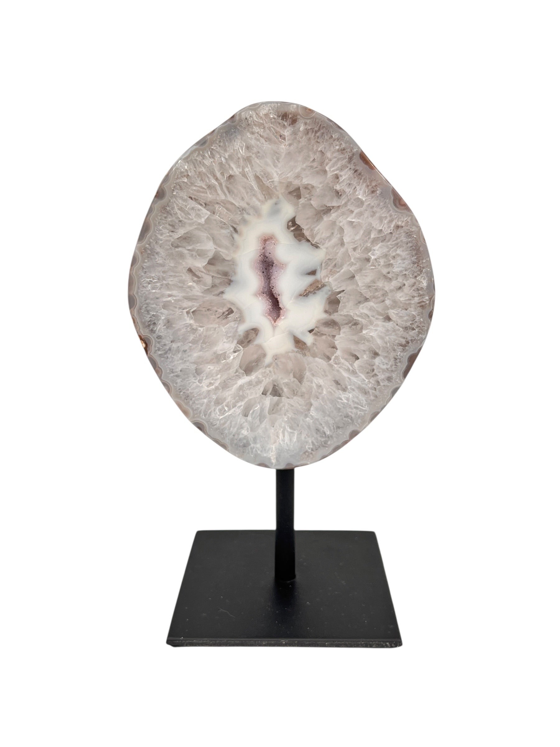 Halve agaat op standaard 1.749 kg